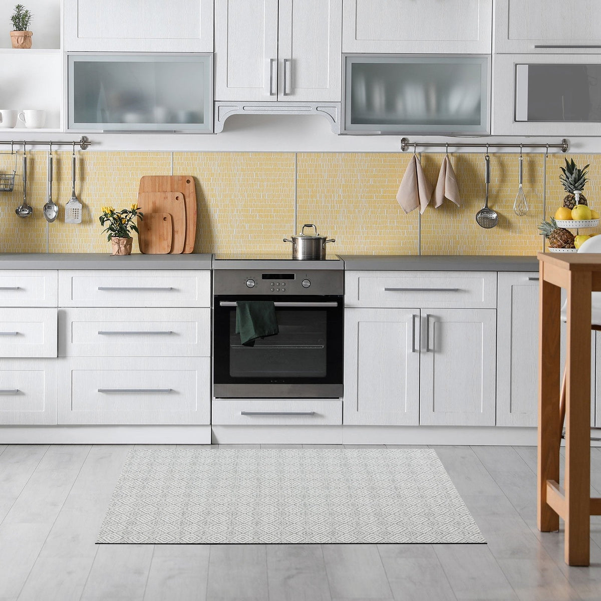 ✂ Vinyl-Küchenläufer | Vinyl Küchenteppich | Pflegeleicht | Unempfindlich