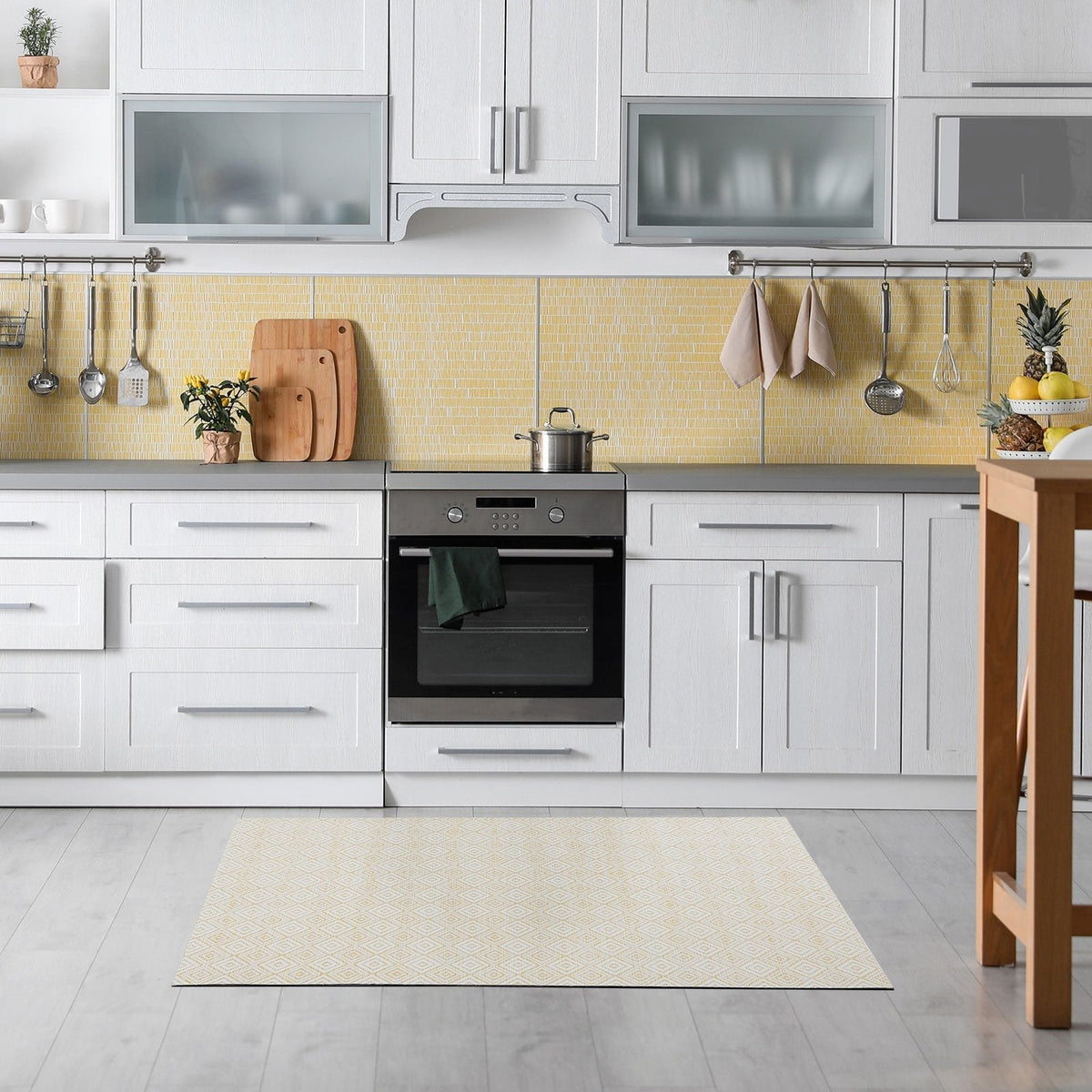 ✂ Vinyl-Küchenläufer | Vinyl Küchenteppich | Pflegeleicht | Unempfindlich