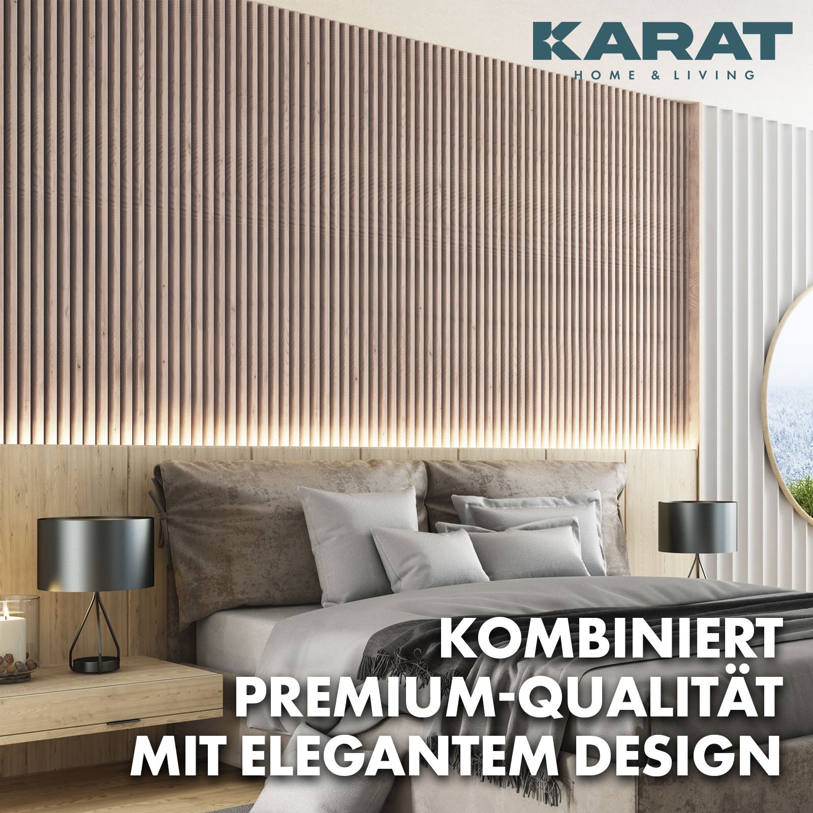 Akustikpaneele in Holzoptik | Zeitloses Design für eine angenehme Raumakustik | Erhältlich in 3 Designs und 2 Größen