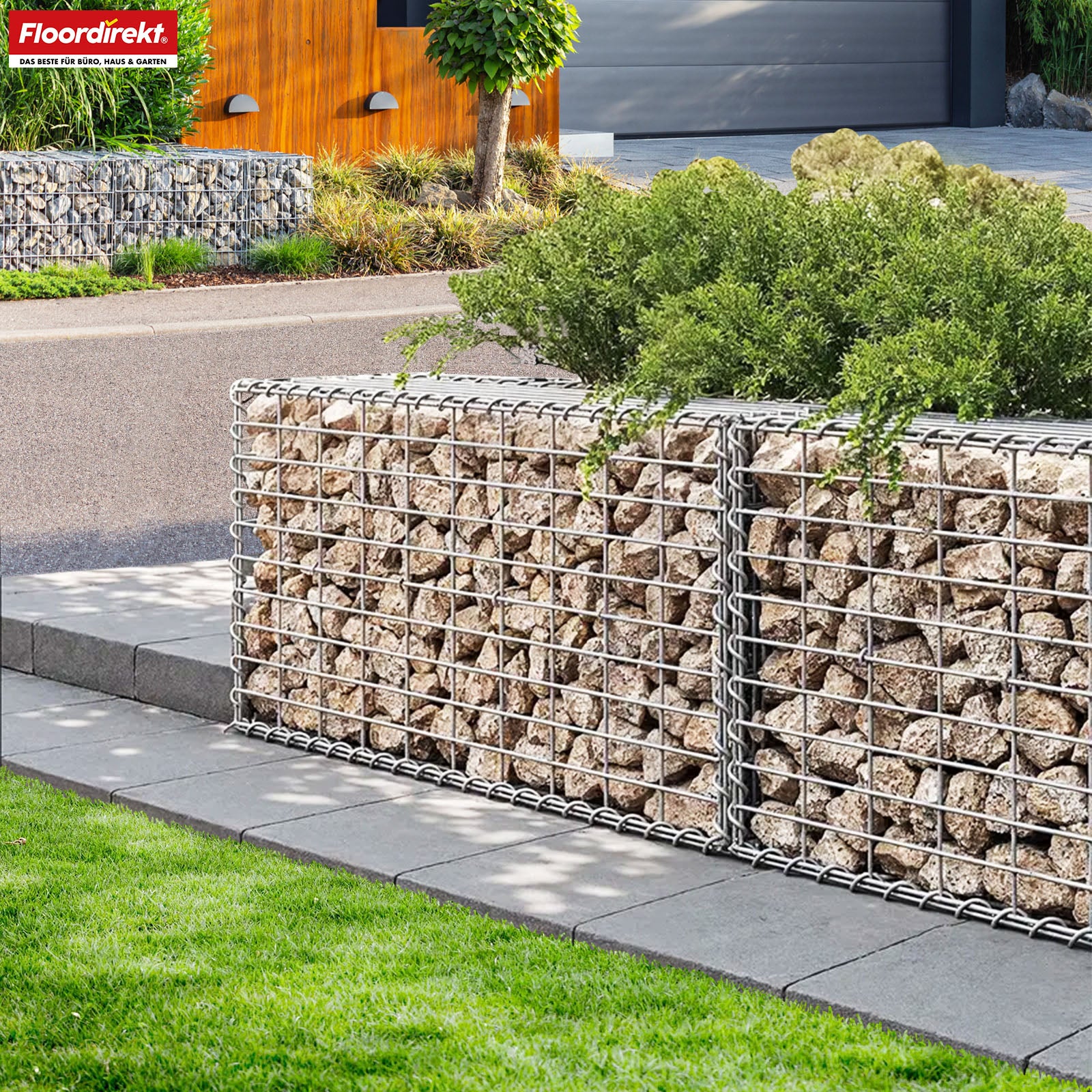 Gabionenkorb | Lenox | Verzinkter Stahlkorb für dekorativen Sichtschutz und Gartenprojekte