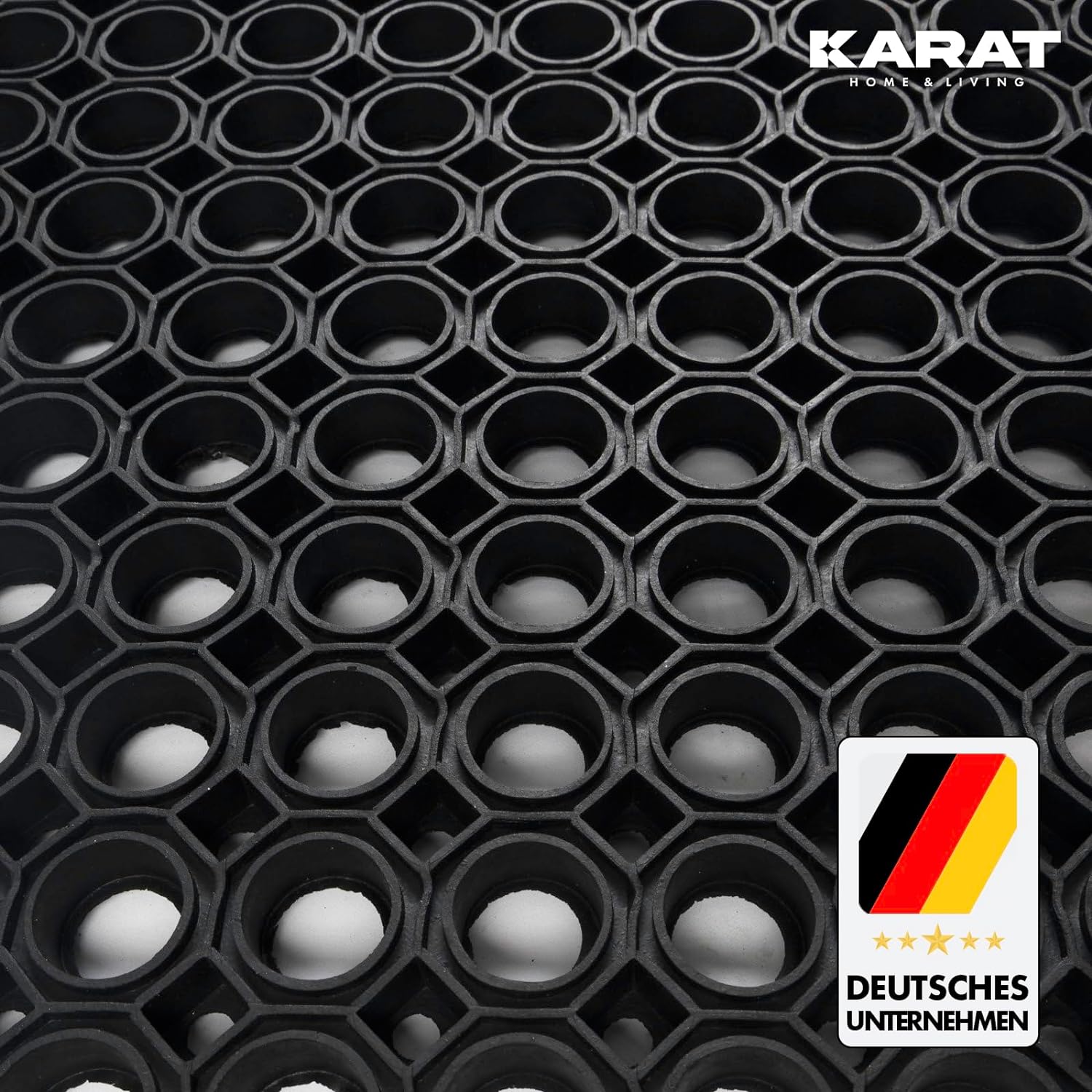 Ringgummimatte Octagon | Stärke: 23 mm | Wetterfeste Antirutschmatte