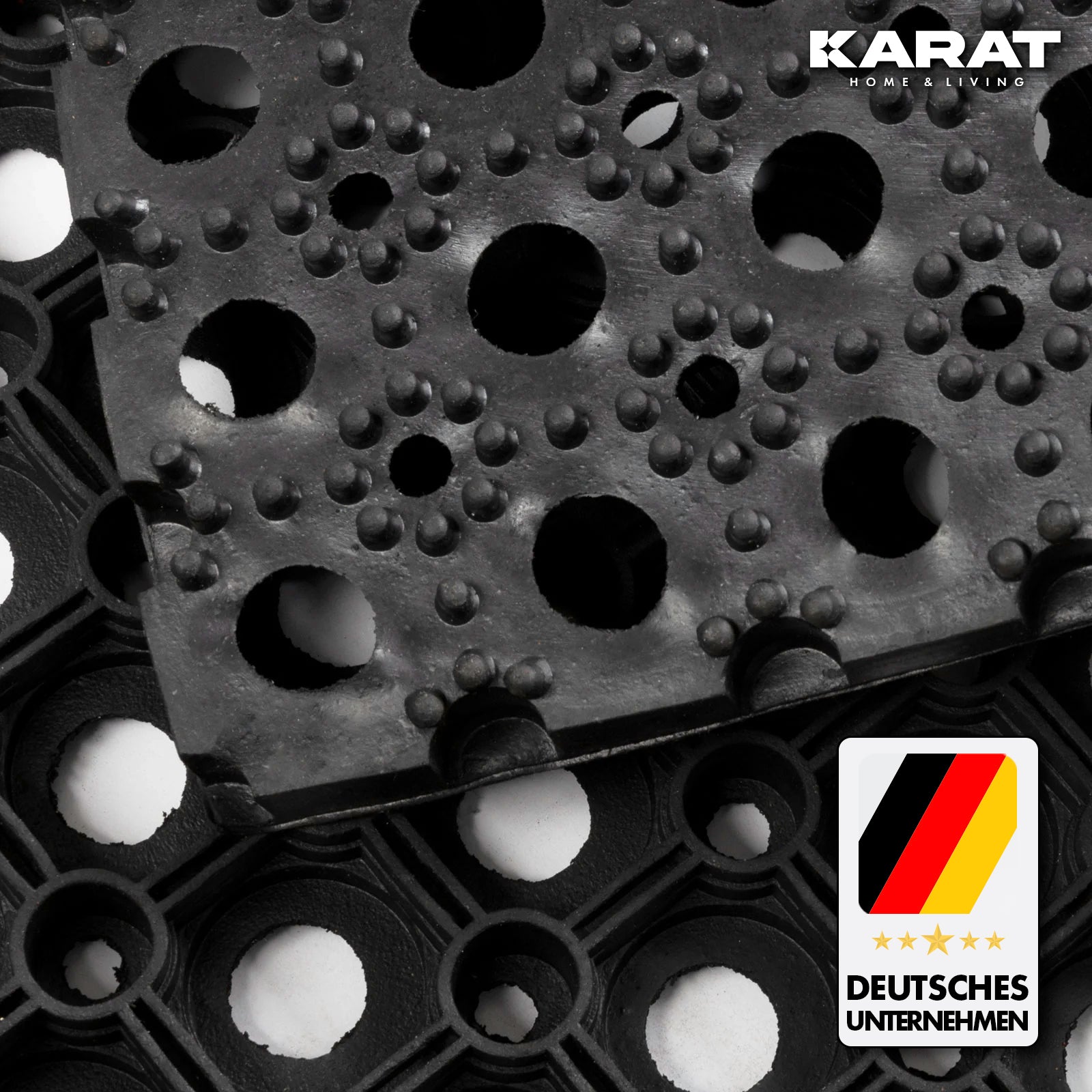 Ringgummimatte Octagon | Stärke: 23 mm | Wetterfeste Antirutschmatte