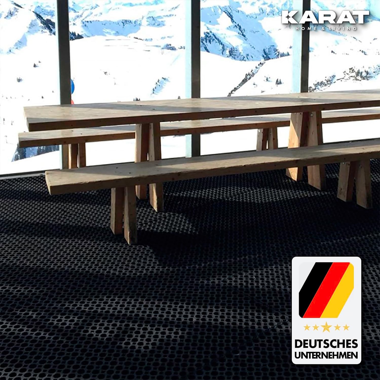 Ringgummimatte Octagon | Stärke: 23 mm | Wetterfeste Antirutschmatte