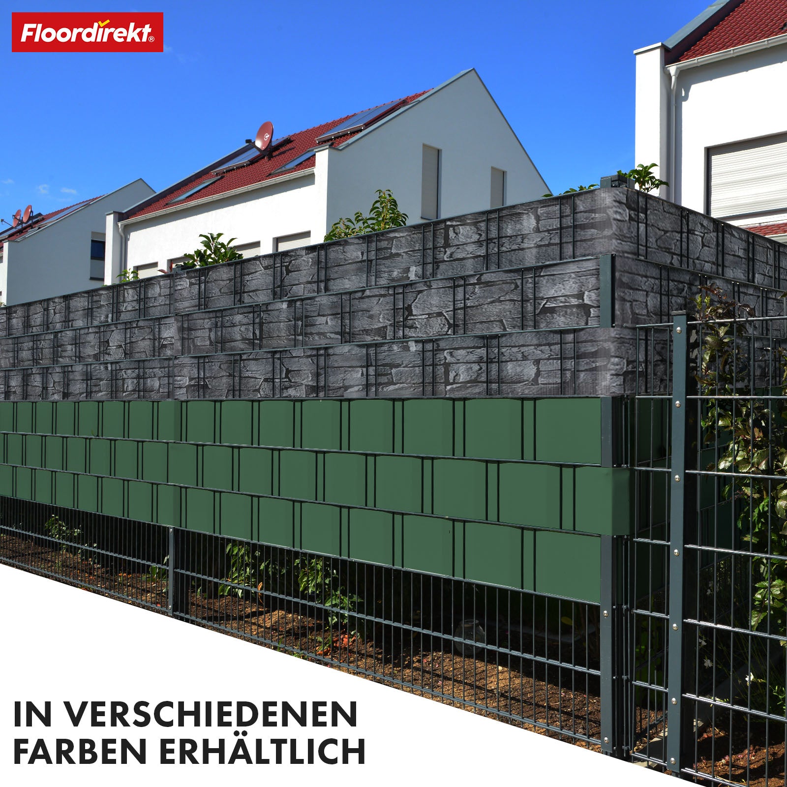 PVC-Sichtschutzstreifen | Für Gittermatten-Zäune | Effektiver Sichtschutz