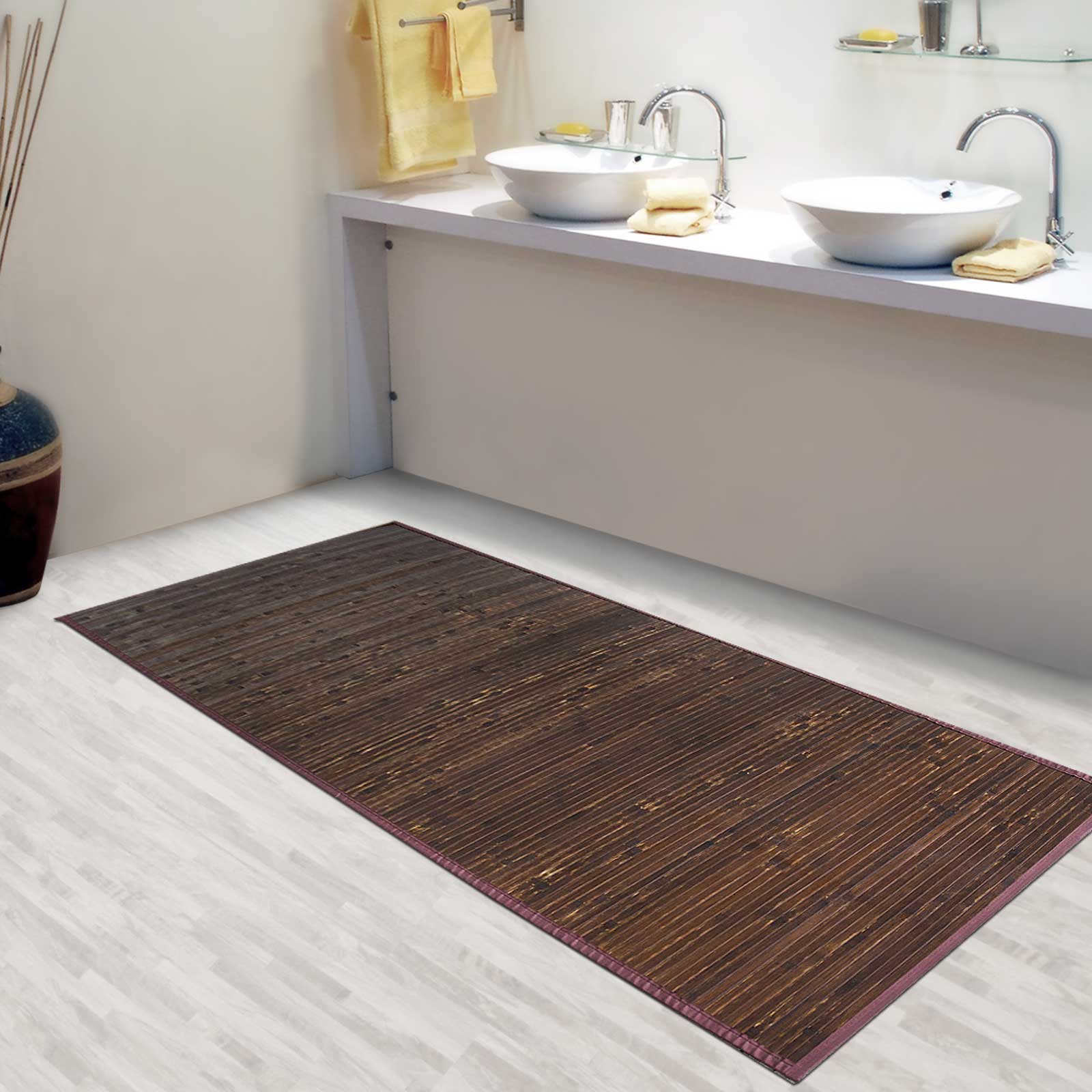 Bambus-Teppich | Oak | Bambusmatte fr Bad & Wohnzimmer