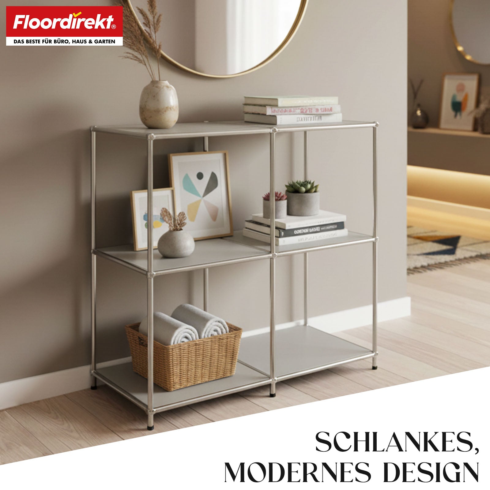 Metallregal | Concept Epure MK-027 | Offenes 3-stöckiges Sideboard & Ablageregal | In mehreren Farben erhältlich