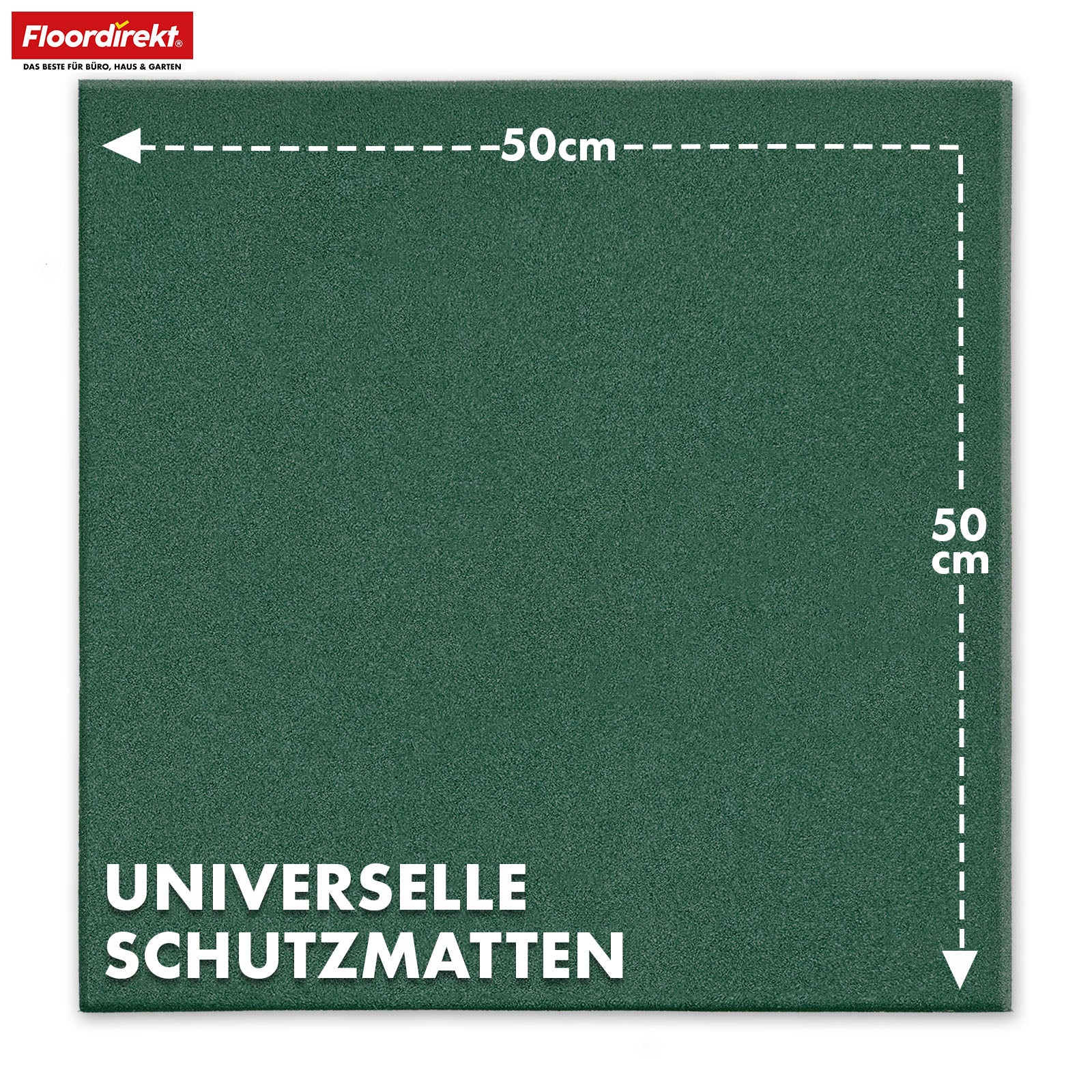 Fallschutzmatte | Play Protect | Universelle & wetterfeste Bodenschutzmatte mit Drainage | In vielen Farben | 50 x 50 cm