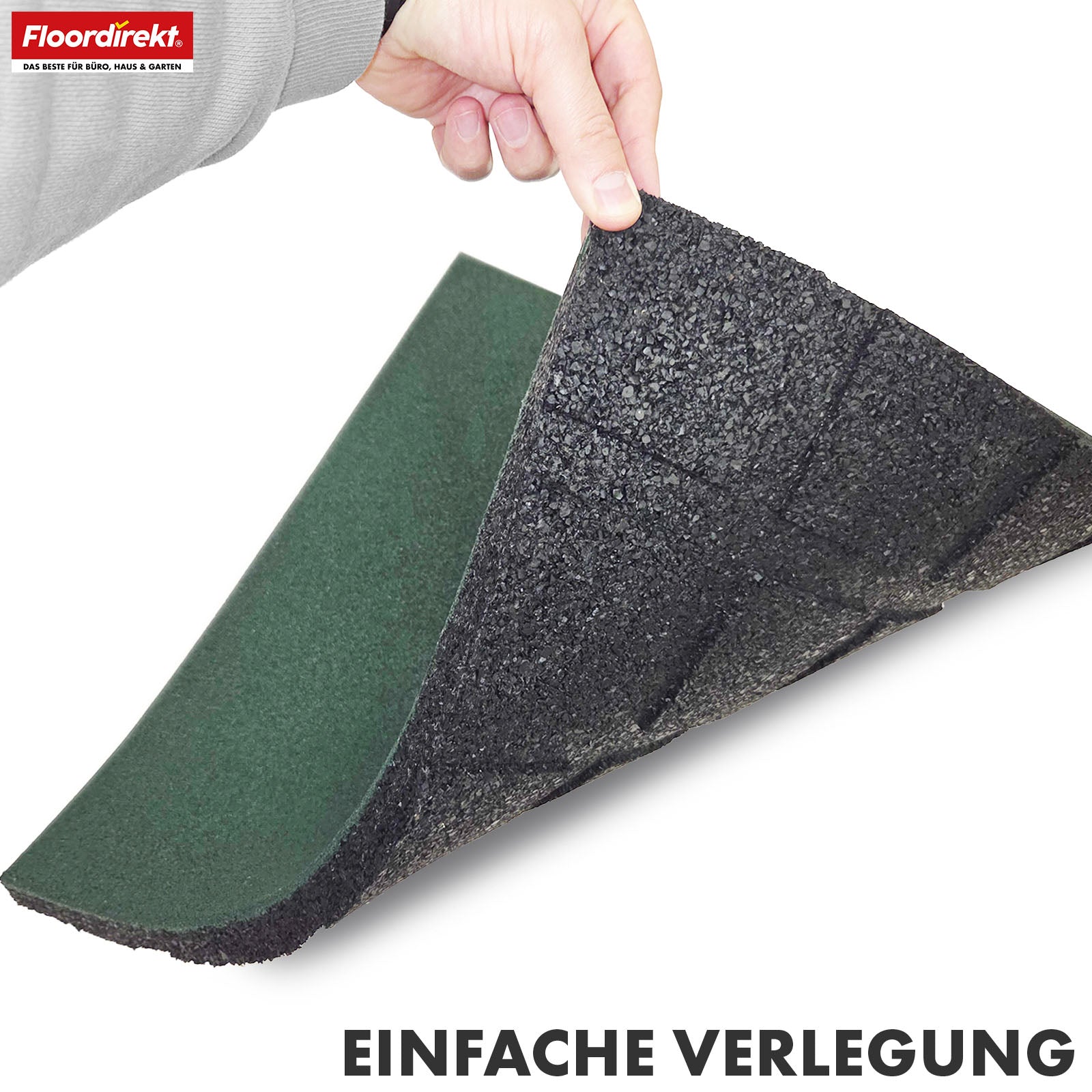 Fallschutzmatte | Play Protect | Universelle & wetterfeste Bodenschutzmatte mit Drainage | In vielen Farben | 50 x 50 cm
