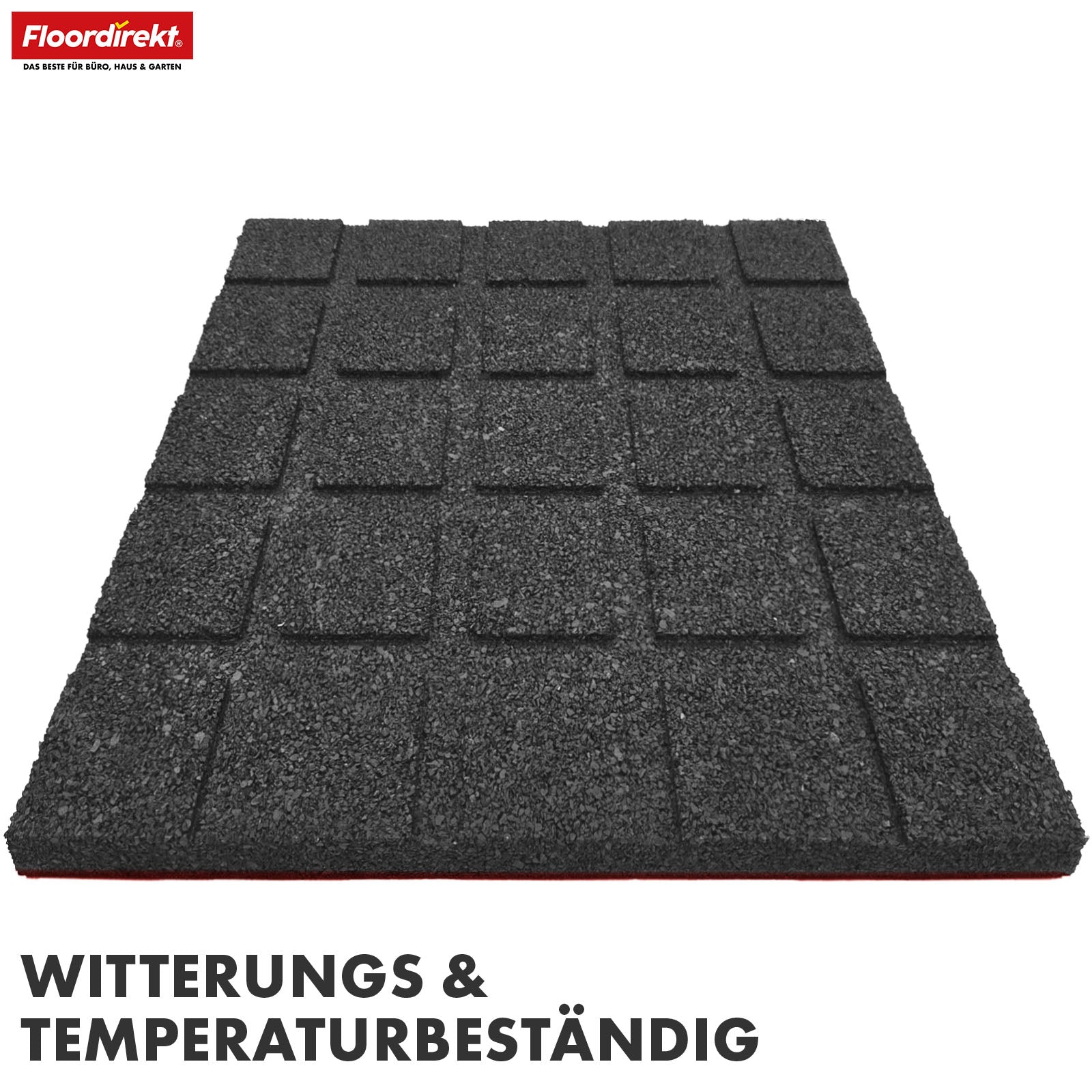 Fallschutzmatte | Play Protect | Universelle & wetterfeste Bodenschutzmatte mit Drainage | In vielen Farben | 50 x 50 cm
