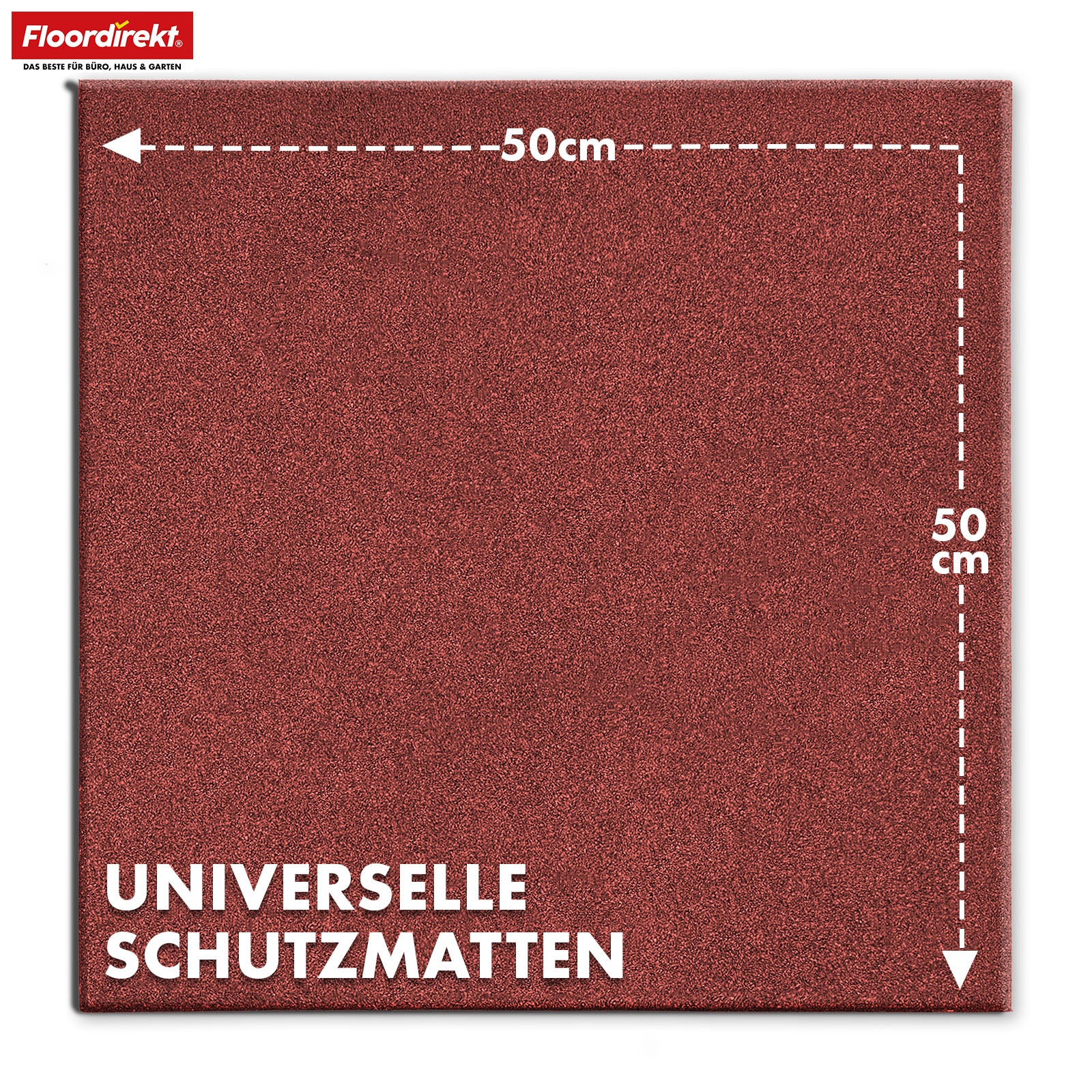 Fallschutzmatte | Play Protect | Universelle & wetterfeste Bodenschutzmatte mit Drainage | In vielen Farben | 50 x 50 cm