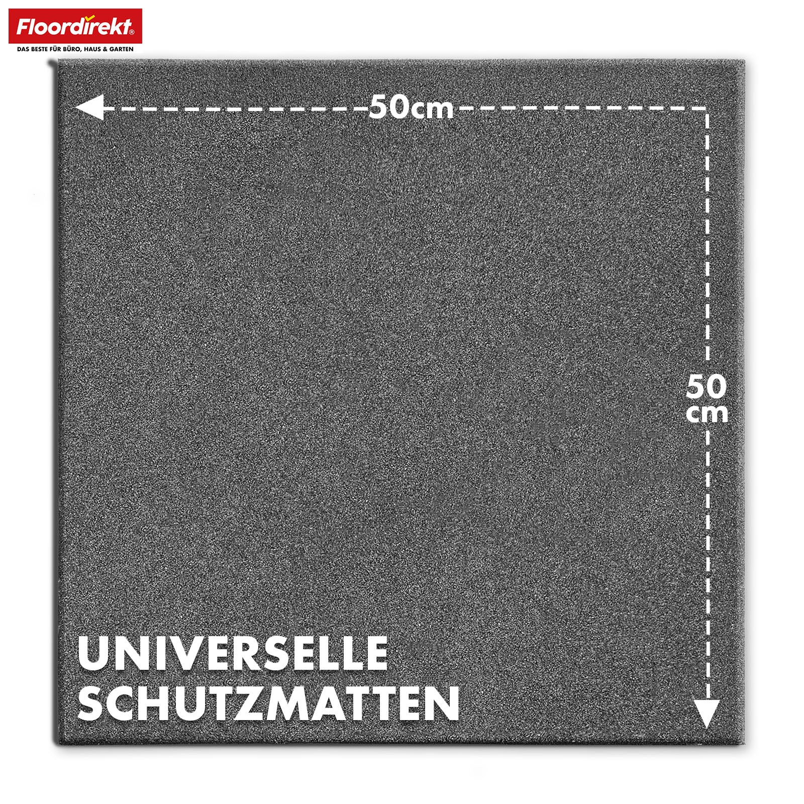 Fallschutzmatte | Play Protect | Universelle & wetterfeste Bodenschutzmatte mit Drainage | In vielen Farben | 50 x 50 cm