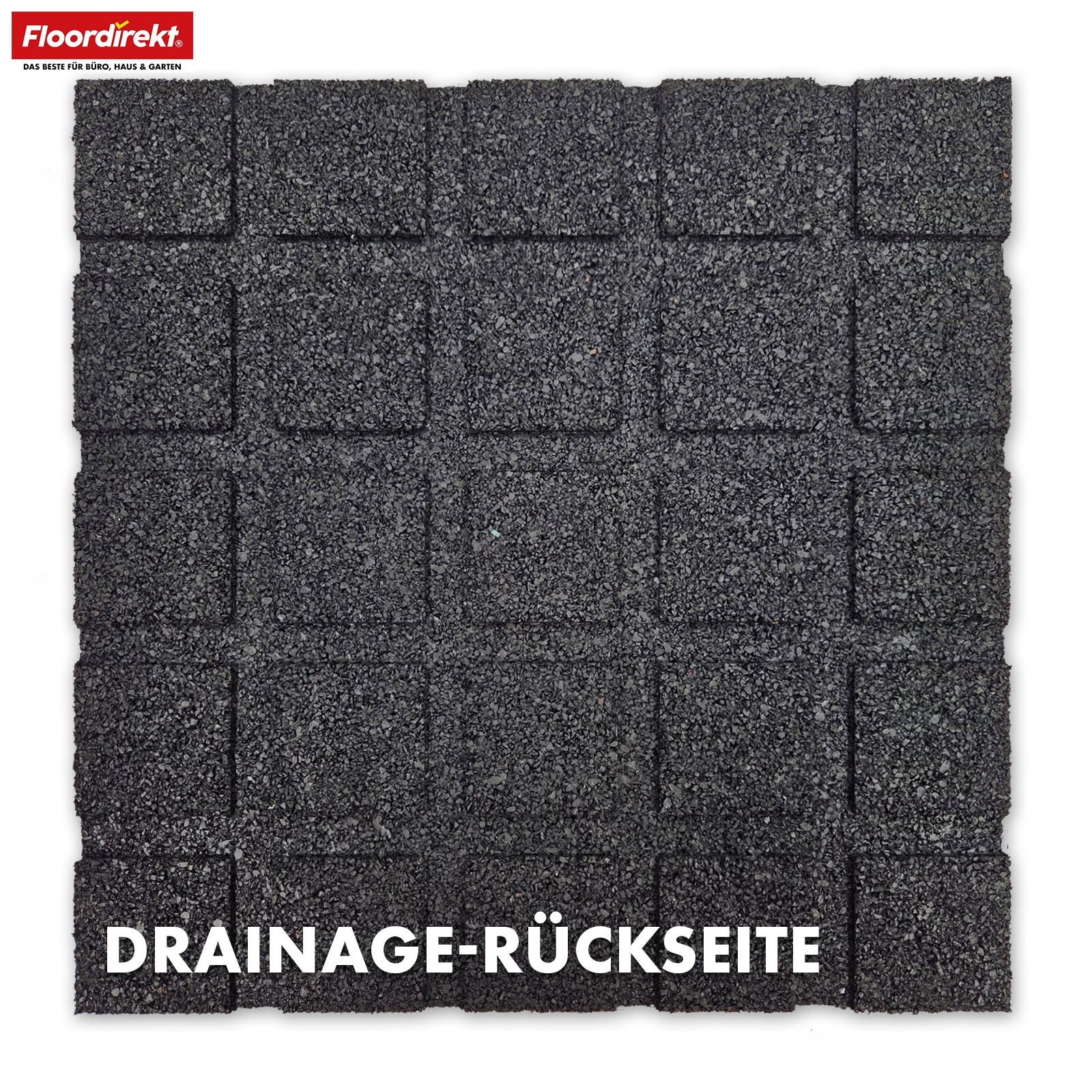 Fallschutzmatte | Play Protect | Universelle & wetterfeste Bodenschutzmatte mit Drainage | In vielen Farben | 50 x 50 cm