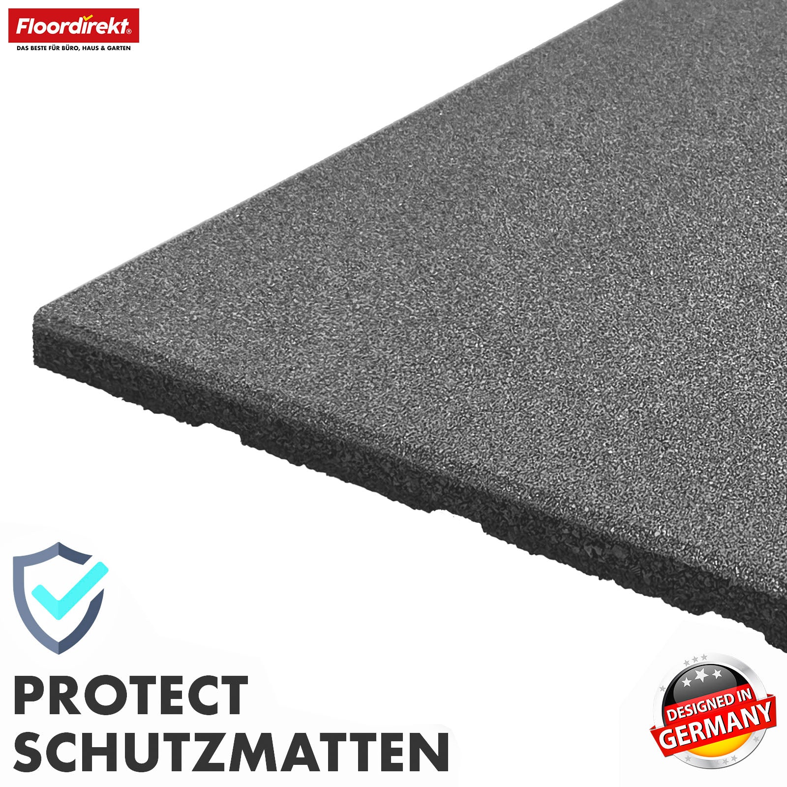 Fallschutzmatte | Play Protect | Universelle & wetterfeste Bodenschutzmatte mit Drainage | In vielen Farben | 50 x 50 cm