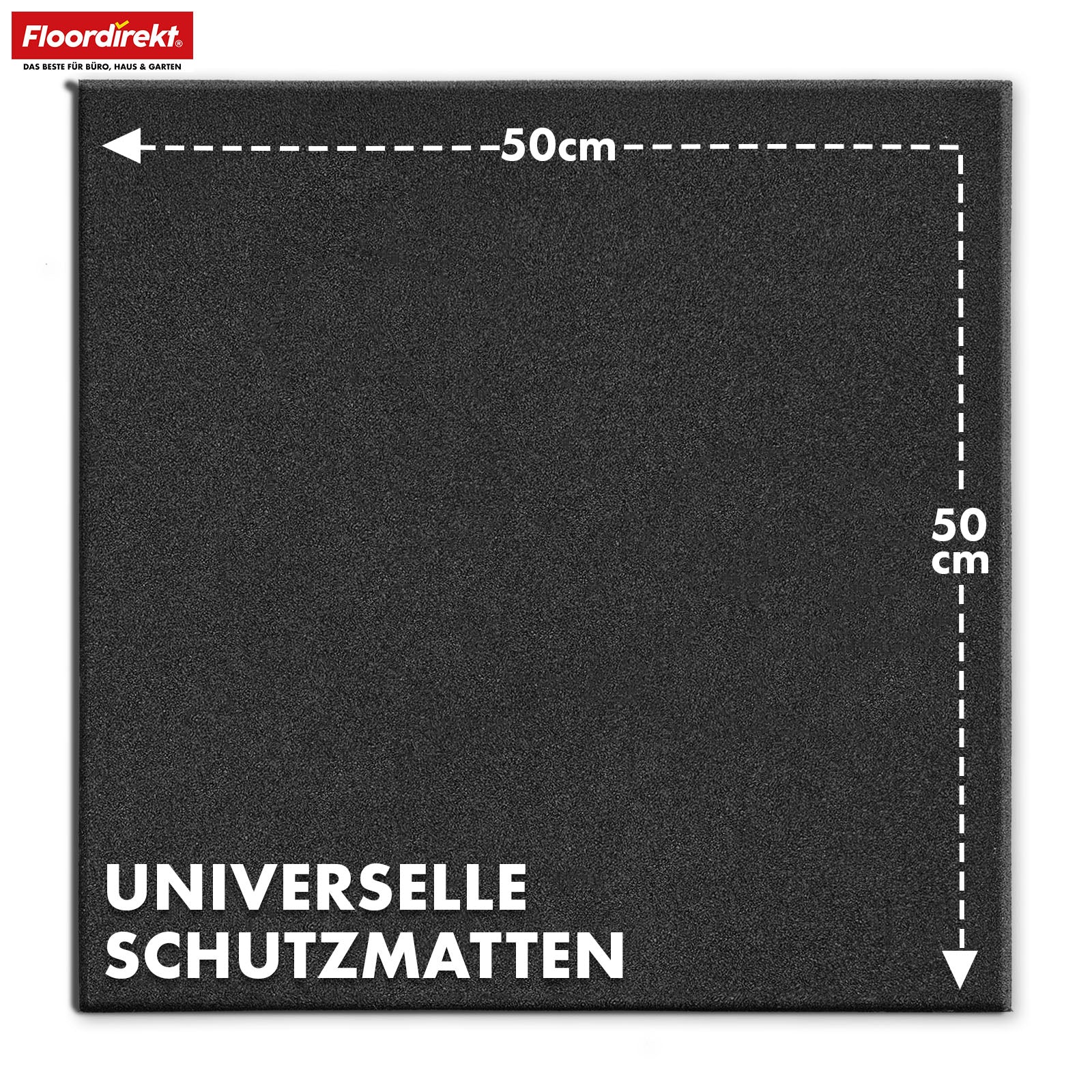 Fallschutzmatte | Play Protect | Universelle & wetterfeste Bodenschutzmatte mit Drainage | In vielen Farben | 50 x 50 cm