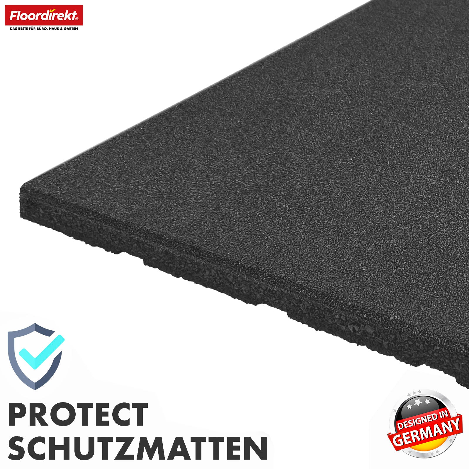Fallschutzmatte | Play Protect | Universelle & wetterfeste Bodenschutzmatte mit Drainage | In vielen Farben | 50 x 50 cm