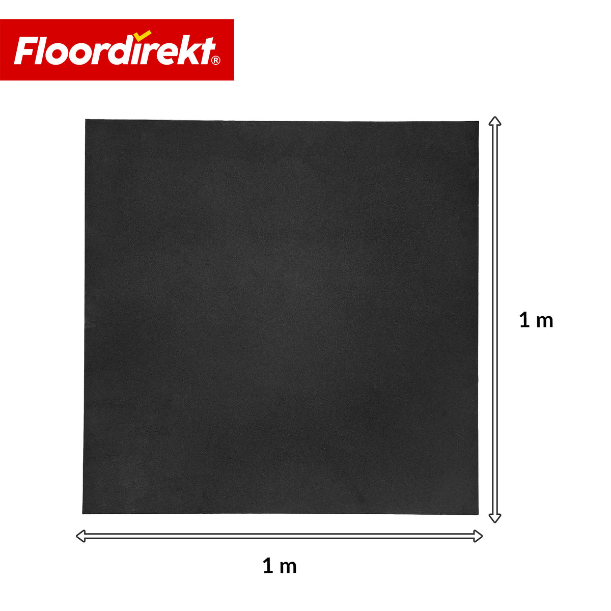 Bodenschutzmatte | 100 x 100 cm 10 mm | Gummimatte für Fitnessgeräte & schwere Geräte
