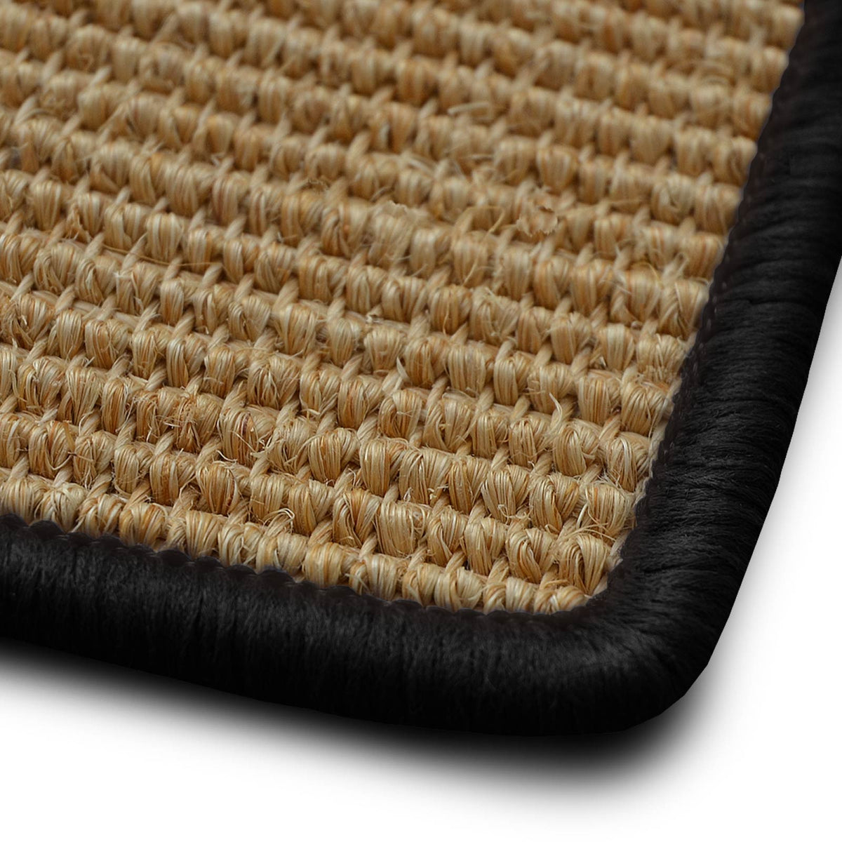 ✂ Sisal-Teppich auf Mass | Salvador natur | Kettelung in Wunschfarbe