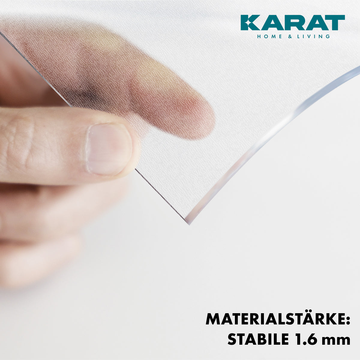 Transparent mattierte Tischfolie mit geradem Schnitt | Crystal | Mattierte Schutzfolie für Tische | Maßgeschneiderter Zuschnitt