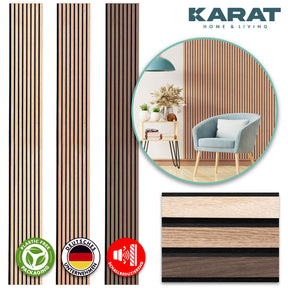 Akustikpaneele in Holzoptik | Zeitloses Design für eine angenehme Raumakustik | Erhältlich in 3 Designs und 2 Größen