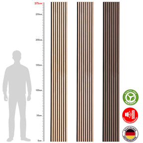 Akustikpaneele in Holzoptik | Zeitloses Design für eine angenehme Raumakustik | Erhältlich in 3 Designs und 2 Größen