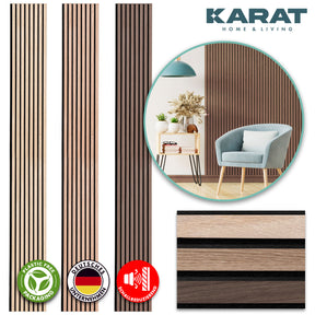 Akustikpaneele in Holzoptik | Zeitloses Design für eine angenehme Raumakustik | Erhältlich in 3 Designs und 2 Größen