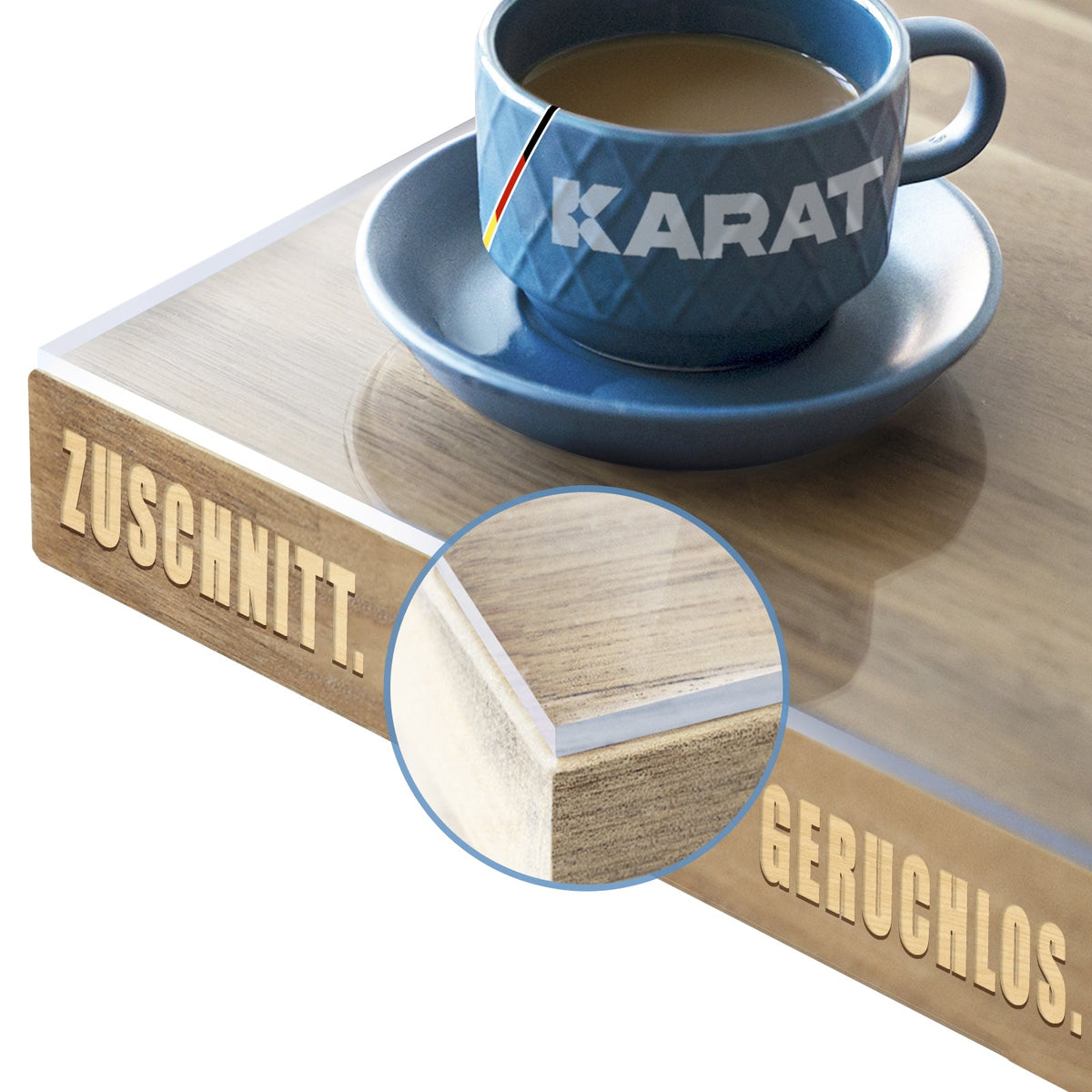 ✂ Transparente Tischfolie mit geradem Schnitt | Crystal | Kristallklare Schutzfolie für Tische | Maßgeschneiderter Zuschnitt