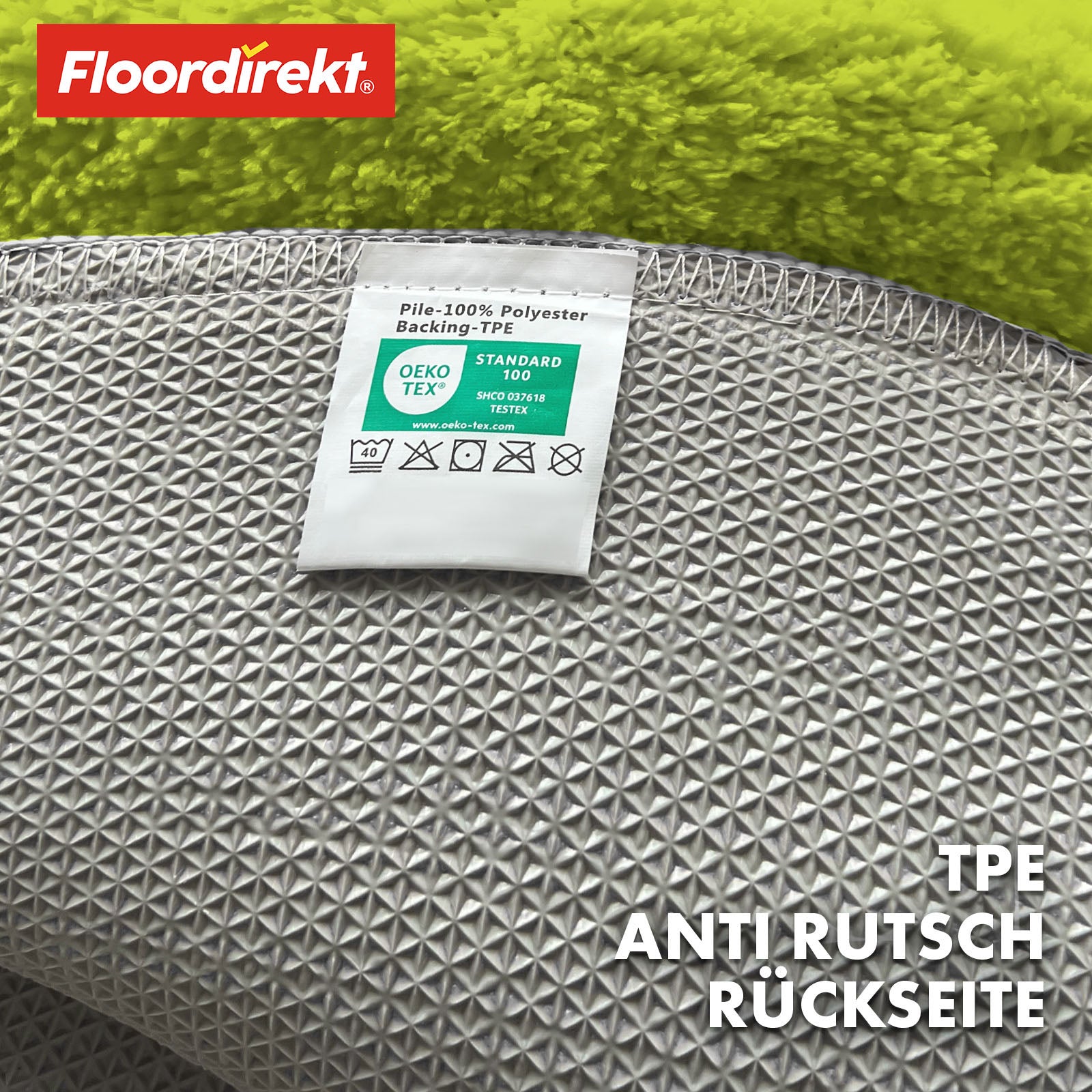 Badematte | Sky | Badteppich in Rund | Dichtes, flauschiges Wohlgefühl für Ihr Zuhause