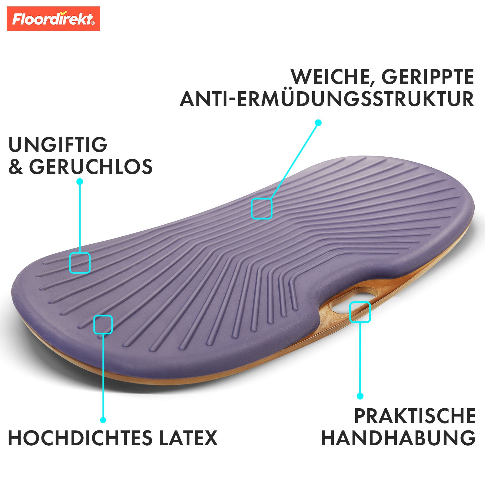 Balance Board | Hawaii | Anti-Ermüdungsmatte für Stehtische in Büro & Home Office | Arbeitsplatzmatte in zwei Ausführungen erhältlich