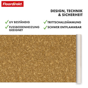 CV-Belag | Kyara 620M | Robuster Vinylbelag mit Naturkork-Optik und Schallabsorption