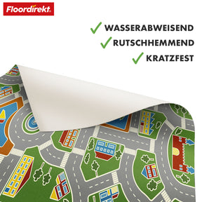 CV-Belag | Roadtrip 547M | Vinyl-Bodenbelag für Kinder mit Straßenlandschaft