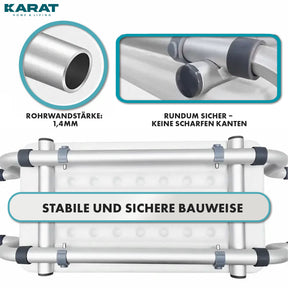 Badewannensitz | Levi | Verstellbarer & Rutschfester Sitz aus Aluminium | Belastbar bis 150 kg