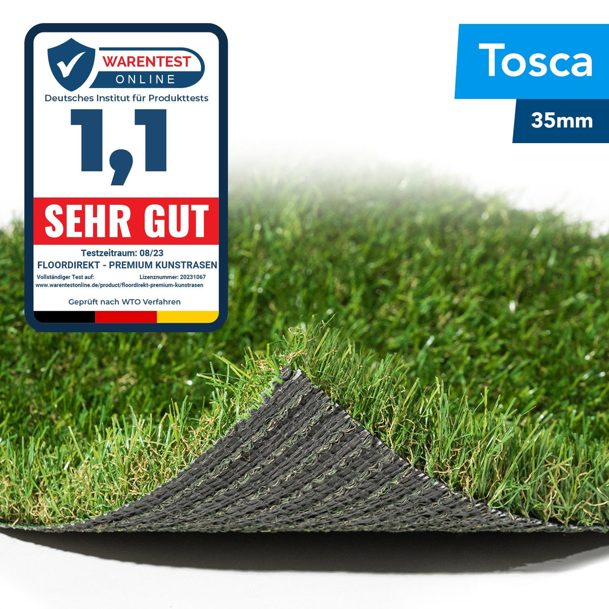 ✂ Kunstrasen Tosca | Höhe: 35 mm | Gewicht: 200 g/m²
