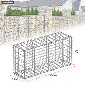 Gabionenkorb | Lenox | Verzinkter Stahlkorb für dekorativen Sichtschutz und Gartenprojekte