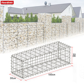 Gabionenkorb | Lenox | Verzinkter Stahlkorb für dekorativen Sichtschutz und Gartenprojekte