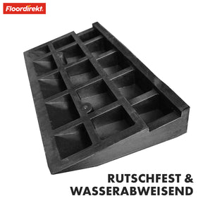 Schwellenrampe Blanc | Robuste und sichere Lösung für barrierefreie Zugänge | 50 x 28 x 8 cm