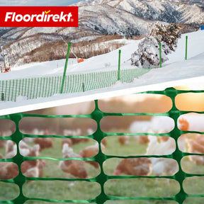 Absperrzaun Chester Set inkl. 20 Zaunpfosten & Kabelbindern | Bauzaunnetz 30 m / 50 m | Garten- & Warnzaun