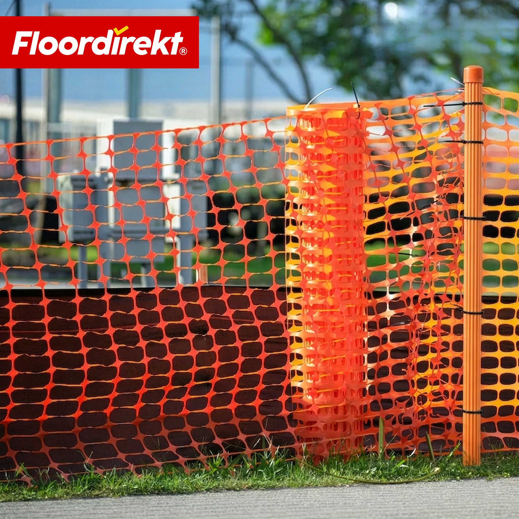 Absperrzaun Chester Set inkl. 20 Zaunpfosten & Kabelbindern | Bauzaunnetz 30 m / 50 m | Garten- & Warnzaun