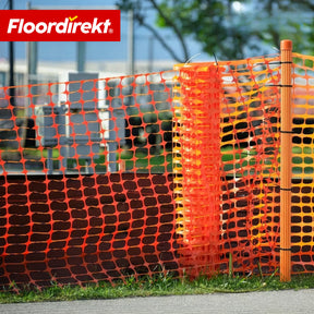 Absperrzaun Chester Set inkl. 20 Zaunpfosten & Kabelbindern | Bauzaunnetz 30 m / 50 m | Garten- & Warnzaun