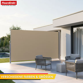 Alu-Seitenmarkise | Sicht- & Sonnenschutz für Terrasse, Balkon & Garten | UV-Schutz, blickdicht & wasserabweisend | Verschiedene Farben & Größen