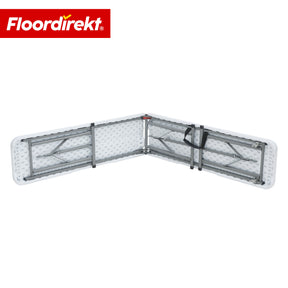Gartenbank | Chiba | klappbare Sitzbank 183 cm in Weiß, wetterfest & bis 320 kg belastbar