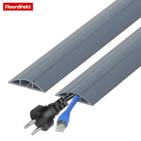 Boden-Kabelkanal | Cable Guard | Rutschfester Kabelschutz & Stolperschutz | Flexibel, zuschneidbar & für 2 Kabel bis 8 mm Ø