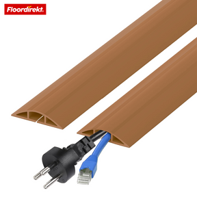 Boden-Kabelkanal | Cable Guard | Rutschfester Kabelschutz & Stolperschutz | Flexibel, zuschneidbar & für 2 Kabel bis 8 mm Ø