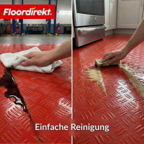 PVC-Bodenbelag | Bullet | Riffelblech-Optik | Rutschfest & Pflegeleicht | Meterware / Zuschnitt nach Maß | 110 cm Breite