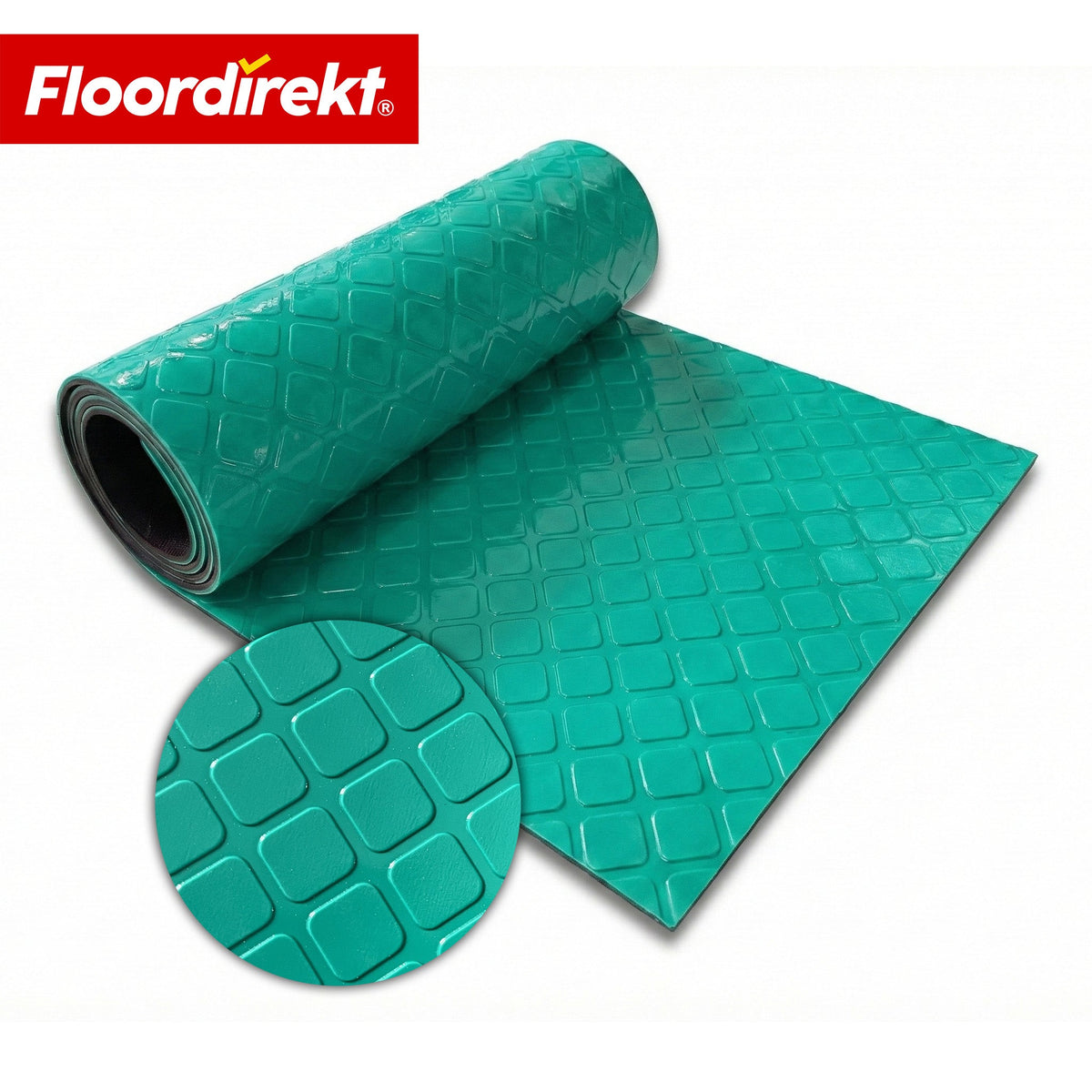 ✂ PVC-Bodenbelag | Check Quadra | Quadrat-Optik | Rutschfest & Pflegeleicht | Meterware / Zuschnitt nach Maß | 110 cm Breite