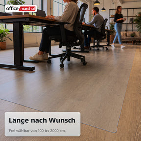 Bodenschutzmatte Floorfit nach Maß | Transparent matt | Für Hartböden, Parkett, Laminat & Vinyl