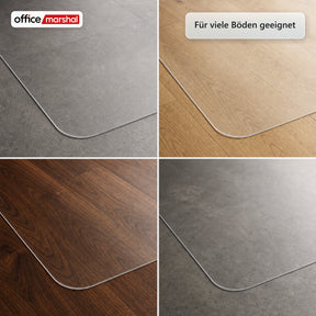 Bodenschutzmatte Floorfit nach Maß | Transparent matt | Für Hartböden, Parkett, Laminat & Vinyl