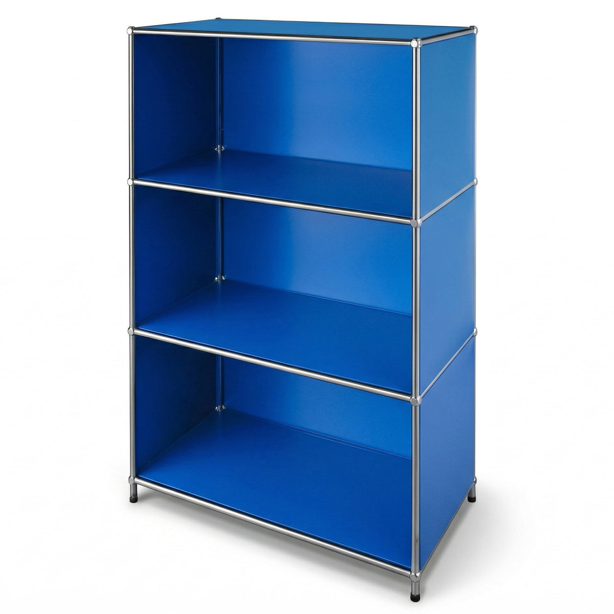 Metallregal | Concept Epure MK-101 | 4 Ablagen Standregal | Bücherregal mit Seitenwänden | Modernes Aufbewahrungsregal