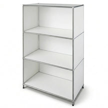Metallregal | Concept Epure MK-101 | 4 Ablagen Standregal | Bücherregal mit Seitenwänden | Modernes Aufbewahrungsregal