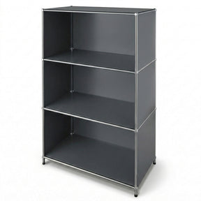 Metallregal | Concept Epure MK-101 | 4 Ablagen Standregal | Bücherregal mit Seitenwänden | Modernes Aufbewahrungsregal