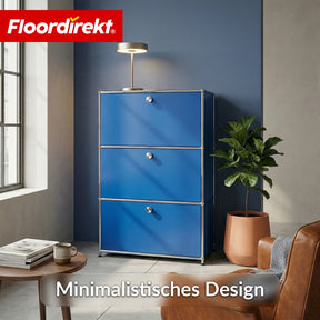 Metallschrank | Concept Epure MK-129 | Sideboard mit 3 verschließbaren Fächern | Moderner Aufbewahrungsschrank